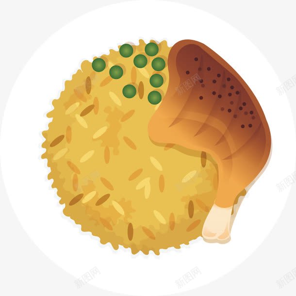 美食物png免抠素材_88icon https://88icon.com 手绘 油炸食品 美食 鸡腿