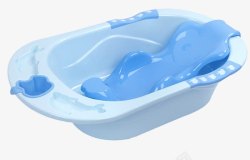 蓝色洗澡盆素材