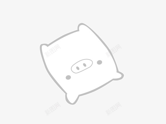 卡通猪猪png免抠素材_88icon https://88icon.com 卡通动物 卡通猪 卡通猪猪 猪猪 白色