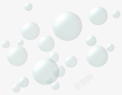 白色透明气泡漂浮素材