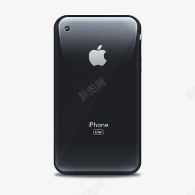 黑色的iphone背面图标图标
