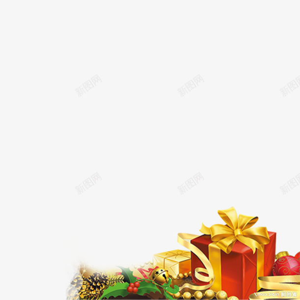 圣诞礼物装饰png免抠素材_88icon https://88icon.com 圣诞礼物装饰免扣素材 圣诞礼物装饰素材