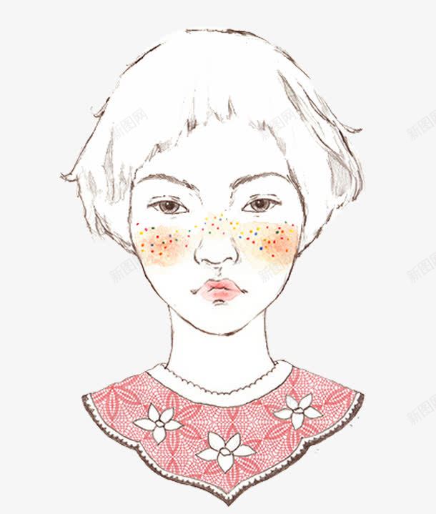 卡通素描女孩子png免抠素材_88icon https://88icon.com 卡通 女孩 手绘 素描