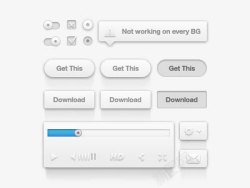 白色UI素材