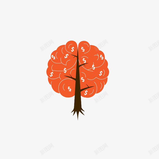 大脑树png免抠素材_88icon https://88icon.com 创意 大脑 树木 植物