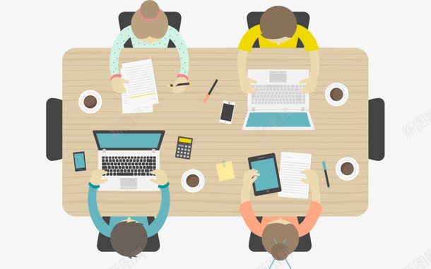 商务会议俯视图矢量图ai免抠素材_88icon https://88icon.com 会议 俯视图 商务会议 商务矢量 讨论 矢量图