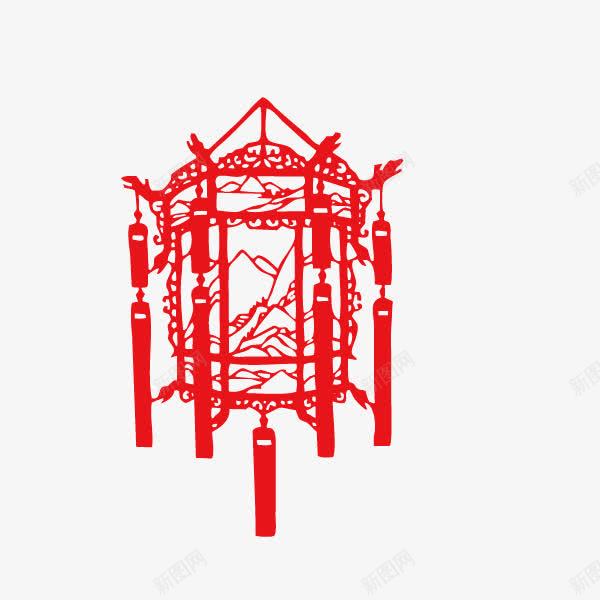 中国风灯笼剪纸png免抠素材_88icon https://88icon.com 中国风 传统 灯笼剪纸 红色