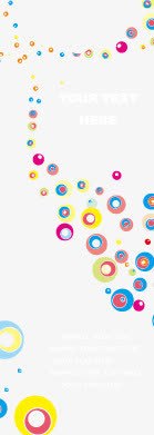 抽象炫彩几何圈圈素材