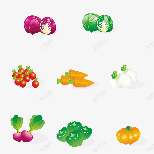 蔬菜食材矢量图ai免抠素材_88icon https://88icon.com 图标 蔬菜 食材 矢量图