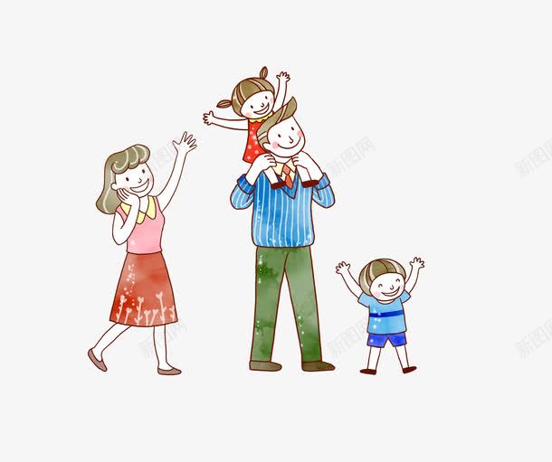 手绘一家人图案png免抠素材_88icon https://88icon.com 一家人 人物 卡通 孩子 手绘 父母