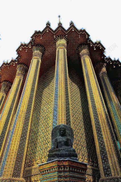 泰国清莱佛像与建筑png免抠素材_88icon https://88icon.com 佛像 建筑 旅游 泰国 清莱 装饰图案