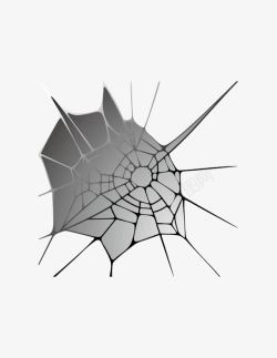 黑白渐变扁平化蜘蛛网装饰图案矢素材