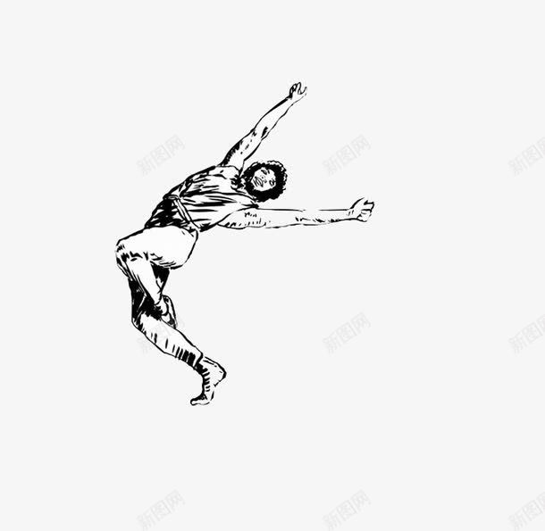 舞动旋律png免抠素材_88icon https://88icon.com 简单的图片 舞者 跳舞的人 黑色线条勾勒而成