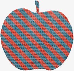 彩色条纹苹果素材