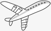 飞机白色卡通飞机素材