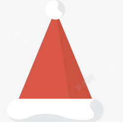 红色卡通三角形圣诞帽素材