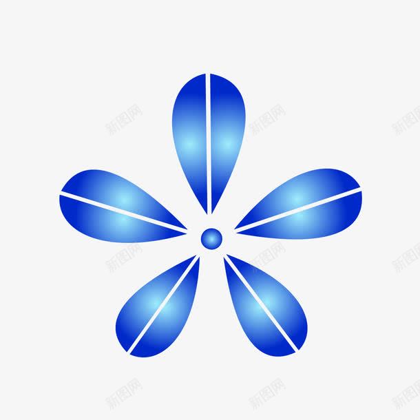 渐变蓝色花朵装饰png免抠素材_88icon https://88icon.com 渐变 渐变蓝色 花朵装饰 蓝色 蓝色花朵