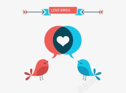 爱情对对鸟素材