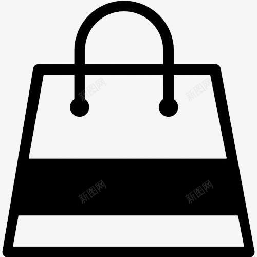 T形购物袋png免抠素材_88icon https://88icon.com 买东西 放东西 梯形图 装东西 黑色