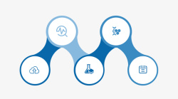 蓝色的数据图矢量图素材