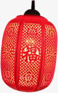 红色花纹灯笼装饰素材