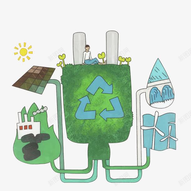 环保插图png免抠素材_88icon https://88icon.com 保护环境 卡通 可循环 环保 男孩 节能减排