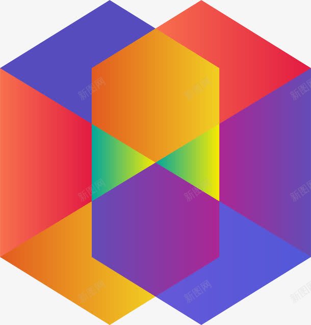 手绘彩色几何叠加图案png免抠素材_88icon https://88icon.com 几何 叠加 图案 彩色 手绘