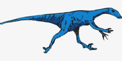 抽象艺术蓝色恐龙惊恐素材