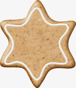 棕色漂亮五角星饼干素材