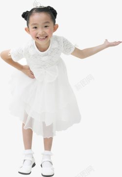 白色长裙女孩人物素材