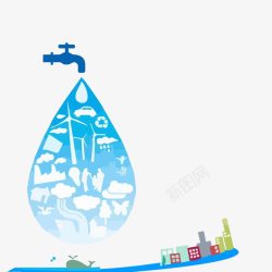 水资源环保标示素材