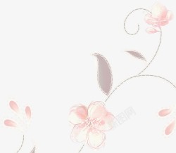 手绘粉色花朵背景素材