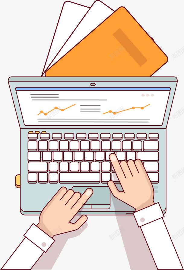 工作中的电脑扁平化png免抠素材_88icon https://88icon.com 工作 扁平素材 矢量电脑 矢量素材