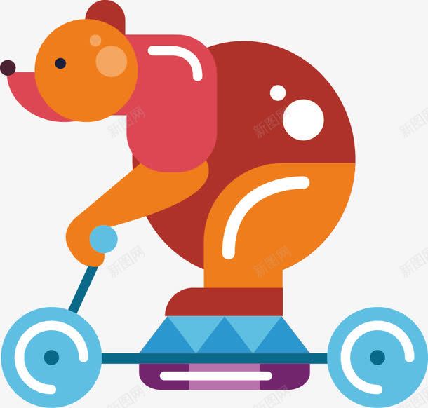 黑熊矢量图ai免抠素材_88icon https://88icon.com 元素 卡通 愚人节 马戏团 黑熊 矢量图