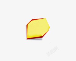 黄红色自定义形状素材