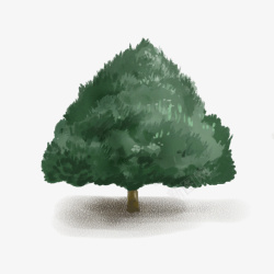 卡通的深绿色树素材