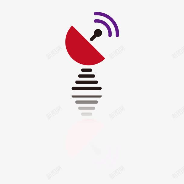 雷达png免抠素材_88icon https://88icon.com 扁平化 红色 雷达