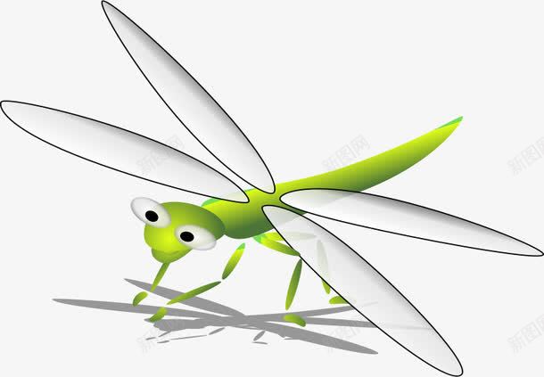 绿色的趴地上的卡通蜻蜓png免抠素材_88icon https://88icon.com 卡通绿色 地上 绿色 蜻蜓