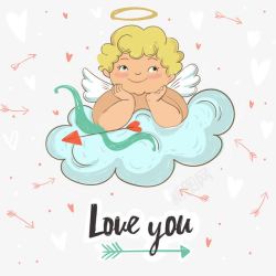 沉思的丘比特素材