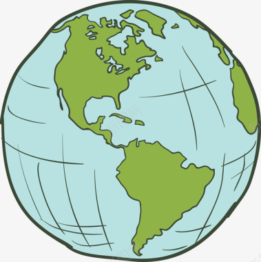 绿色环保图标卡通地球矢量图图标图标