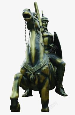 古代将军骑马雕塑素材