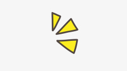 黄色的三角形素材