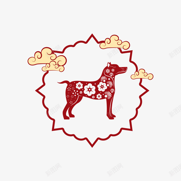 红色喜庆狗年剪纸矢量图eps免抠素材_88icon https://88icon.com 300像素图 EPS免抠 剪纸 图案 大图免抠 手绘 狗年 高清免抠 矢量图