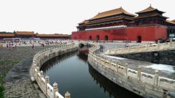 中国城楼护城河素材