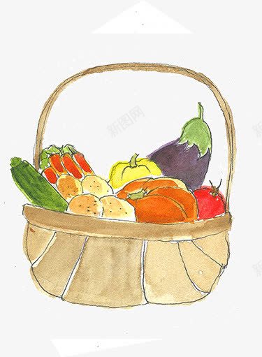 篮子里的蔬菜png免抠素材_88icon https://88icon.com 篮子 茄子 蔬菜