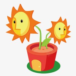 卡通向日葵素材