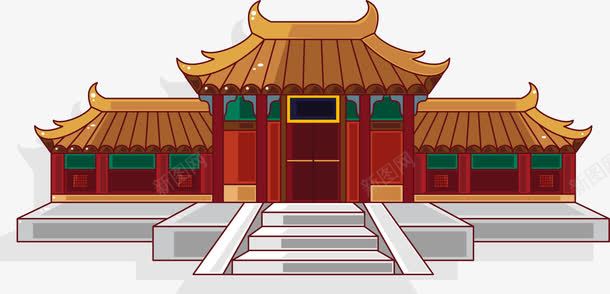 卡通中国风建筑png免抠素材_88icon https://88icon.com 中国风 卡通 建筑 红色