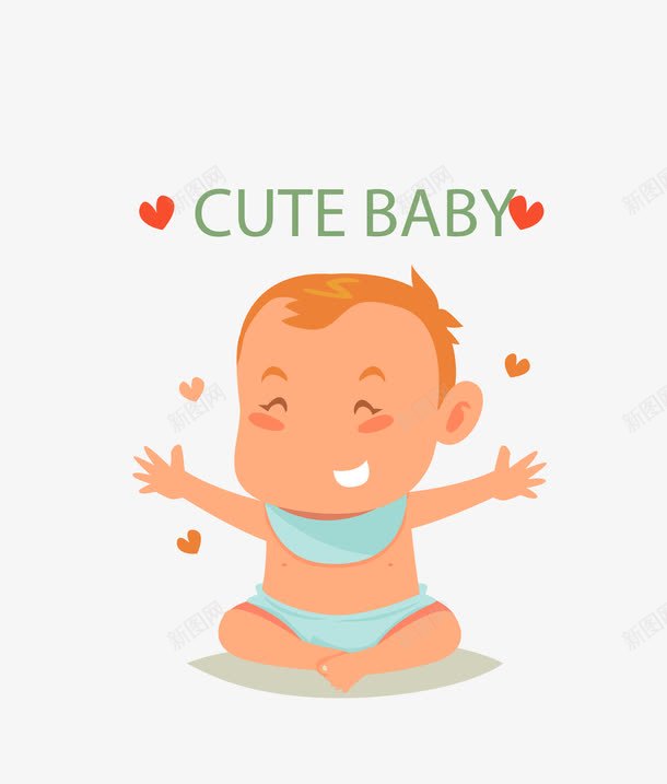 肤色卡通小babypng免抠素材_88icon https://88icon.com 卡通 小baby 矢量baby 肤色baby