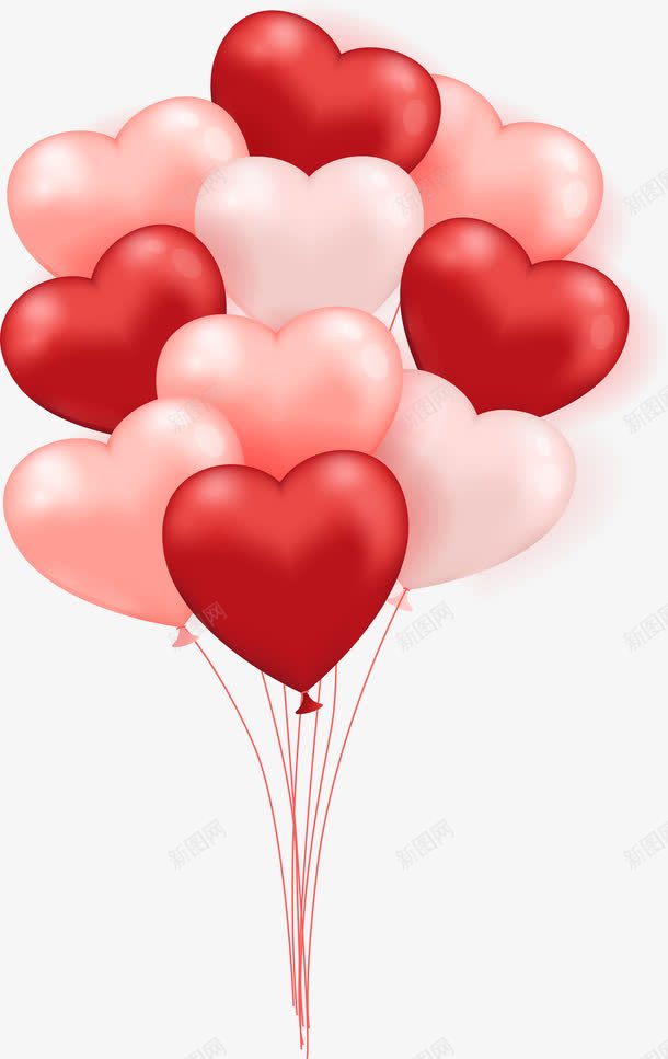 红色简约爱心气球装饰图案png免抠素材_88icon https://88icon.com 免抠PNG 气球 爱心 简约 红色 装饰图案