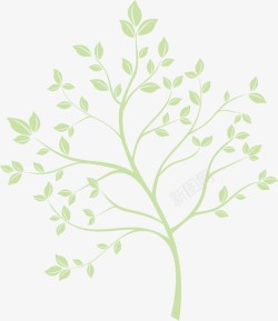 绿色树木春季海报卡通素材